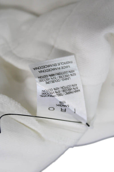 IRO Womens Belted Four Pocket Rounded Hem High-Rise Shorts White Size 34