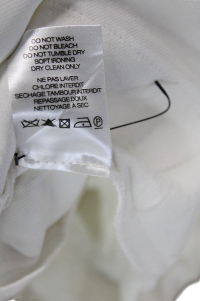 IRO Womens Belted Four Pocket Rounded Hem High-Rise Shorts White Size 34