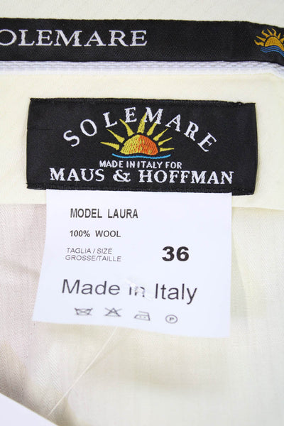 Maus And Hoffman Mens Creased Straight Leg Dress Pants Red Wool Size 36