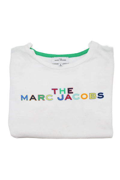 Marc By Marc Jacobs Girls Crewneck Short Sleeves Graphic T-Shirt White Size 8