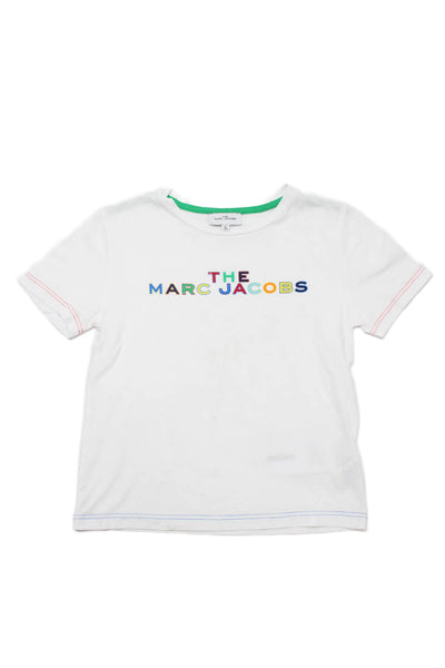 Marc By Marc Jacobs Girls Crewneck Short Sleeves Graphic T-Shirt White Size 8