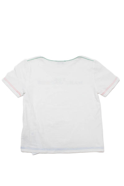 Marc By Marc Jacobs Girls Crewneck Short Sleeves Graphic T-Shirt White Size 8