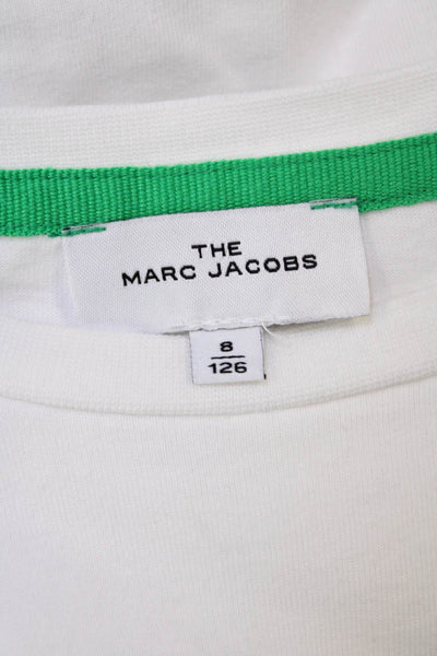 Marc By Marc Jacobs Girls Crewneck Short Sleeves Graphic T-Shirt White Size 8