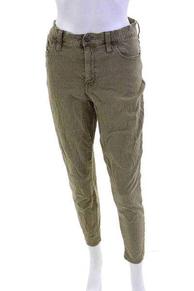 Madewell Womens Cotton High Rise Skinny Leg Pants Brown Size 32