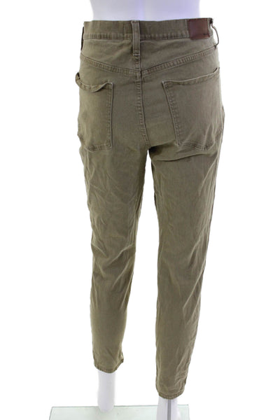 Madewell Womens Cotton High Rise Skinny Leg Pants Brown Size 32
