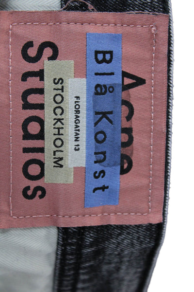 ACNE Studios Womens High Rise Skinny Leg Jeans North Marble Black Size 30 X34