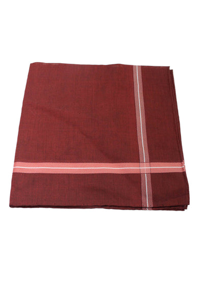 Oak Hall Mens Cotton Chevron Print Handkerchief Red