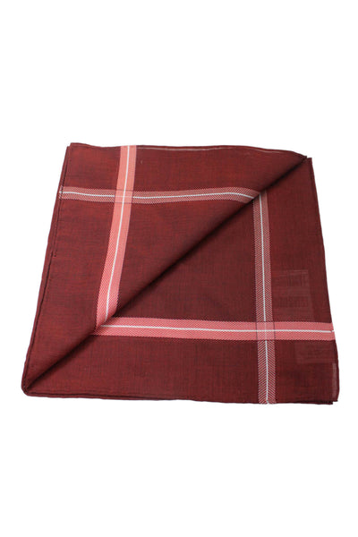Oak Hall Mens Cotton Chevron Print Handkerchief Red
