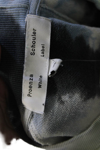 Proenza Schouler Womens Tie-Dye Long Sleeve Crew Neck Sweatshirt Gray Size XS