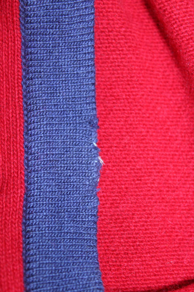 Chanel Womens Cashmere Long Sleeve Lined Button Knit Sweater Red Size S