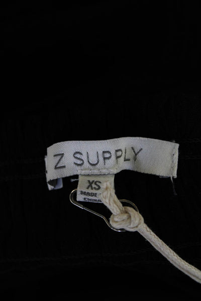 Z Supply Womens Smocked Sleeveless Maxi Sundress Black Size XS