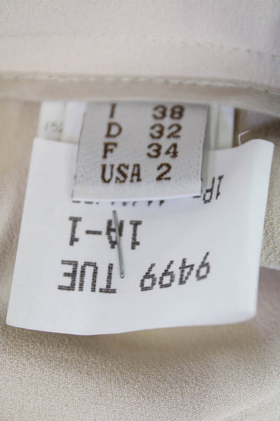 Brunello Cucinelli Womens Four Pocket Straight Legged Pants Beige Size 2