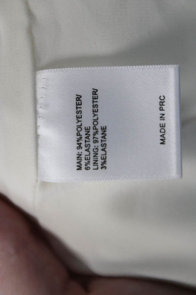 Cameo Womens Long Sleeve Open Front Cropped Collared Jacket White Size S