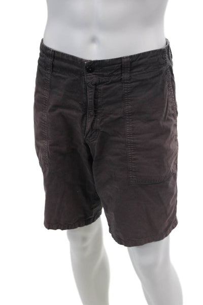 Vince Mens Cotton Tie Dye Four Pocket Button Closure Short Purple Size 36