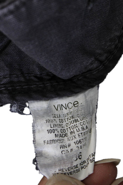 Vince Mens Cotton Tie Dye Four Pocket Button Closure Short Purple Size 36