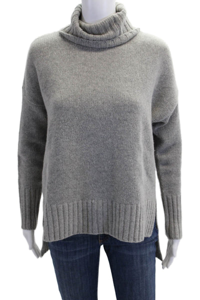 BCBGMAXAZRIA Womens Wool Blend Pullover Turtleneck Sweater Top Gray Size XXS