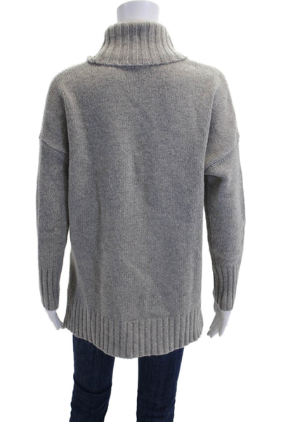 BCBGMAXAZRIA Womens Wool Blend Pullover Turtleneck Sweater Top Gray Size XXS