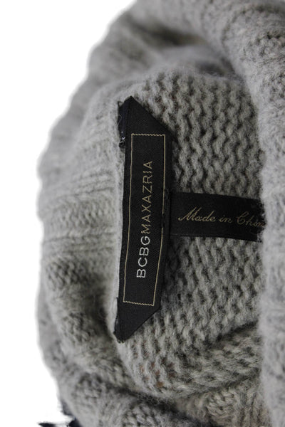 BCBGMAXAZRIA Womens Wool Blend Pullover Turtleneck Sweater Top Gray Size XXS