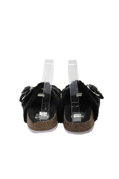 DV Dolce Vita Womens Jeweled Silver Tone Slide On Bonita Sandals Black Size 6
