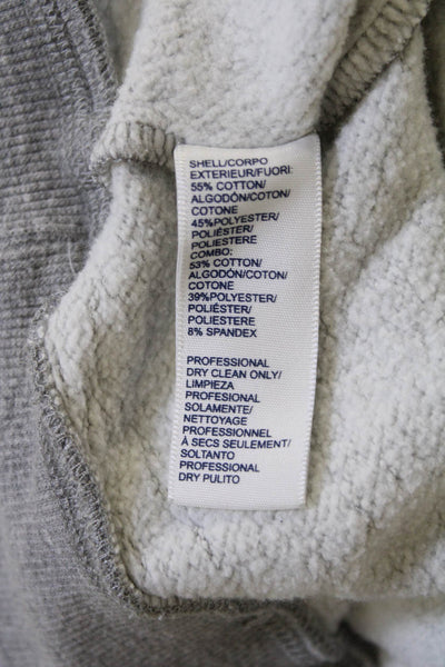 Rebecca Minkoff Womens Cotton Mutton Sleeve Pullover Sweatshirt Gray Size XS