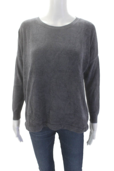 Barefoot Dreams® Women's Round Neck Long Sleeves Pullover Sweater Blue Size S