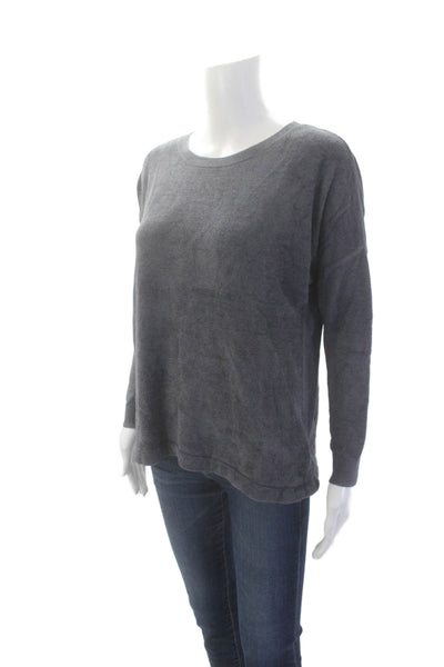 Barefoot Dreams® Women's Round Neck Long Sleeves Pullover Sweater Blue Size S