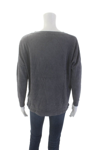 Barefoot Dreams® Women's Round Neck Long Sleeves Pullover Sweater Blue Size S
