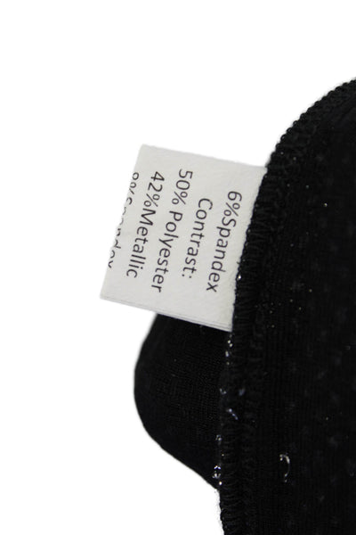 Grayse Womens Metallic High Neck Sleeveless Side Slit Midi Dress Gray Size XS