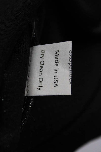 Grayse Womens Metallic High Neck Sleeveless Side Slit Midi Dress Gray Size XS