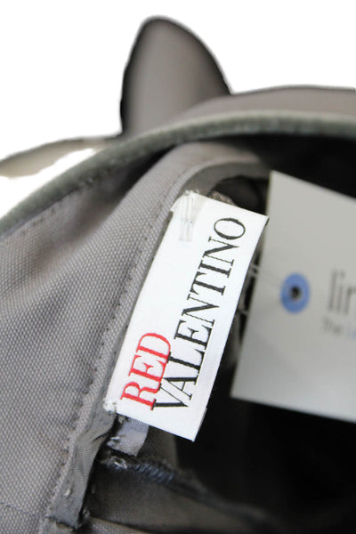 RED Valentino Women's Hook Closure Cuff Hem Straight Leg Pants Gray Size 32