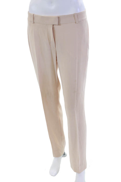 Joseph Womens Creased Mid Rise Dress Pant Trousers Petal Pink Size EUR 40