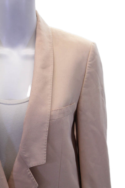 Stella McCartney Women's Long Sleeves Lined One Button Jacket Pink Size 36