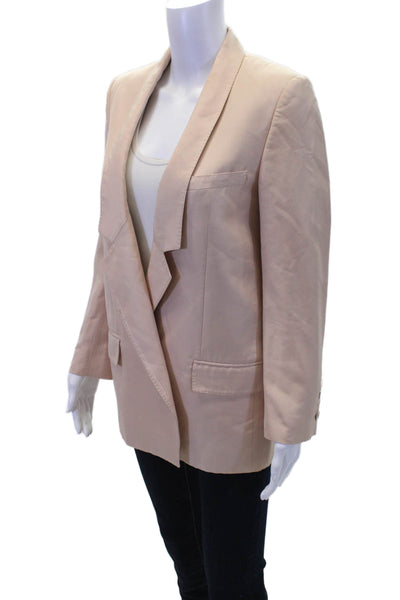 Stella McCartney Women's Long Sleeves Lined One Button Jacket Pink Size 36