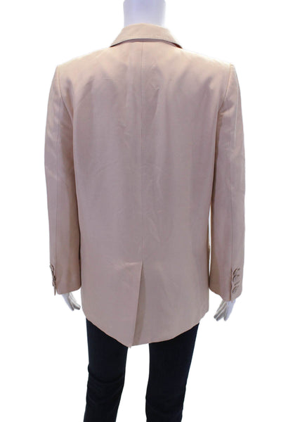 Stella McCartney Women's Long Sleeves Lined One Button Jacket Pink Size 36