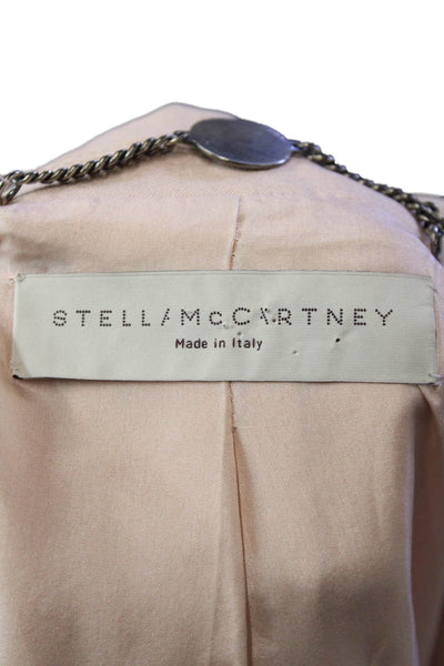 Stella McCartney Women's Long Sleeves Lined One Button Jacket Pink Size 36