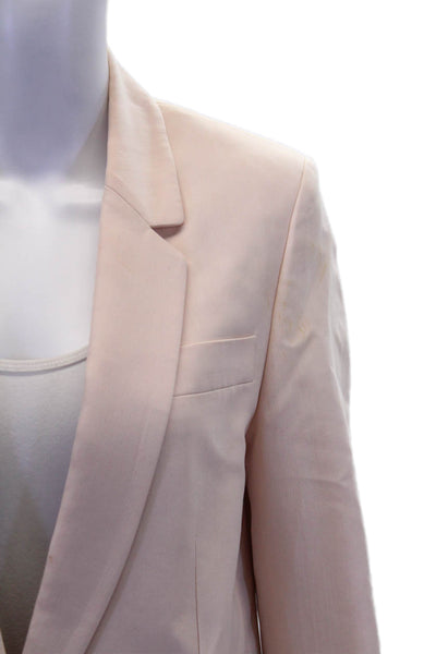 Stella McCartney Women's Long Sleeves Lined One Button Jacket Pink Size 40