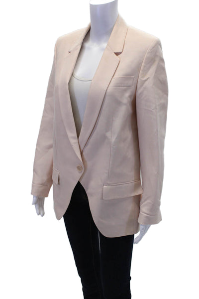 Stella McCartney Women's Long Sleeves Lined One Button Jacket Pink Size 40