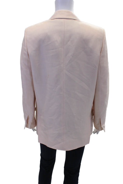 Stella McCartney Women's Long Sleeves Lined One Button Jacket Pink Size 40