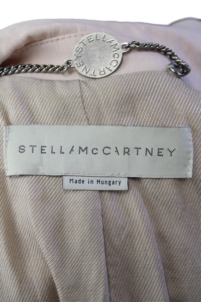 Stella McCartney Women's Long Sleeves Lined One Button Jacket Pink Size 40