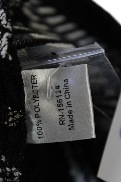 Shana Womens Plaid Button Down Long Sleeves Shirt Black White Size Extra Small