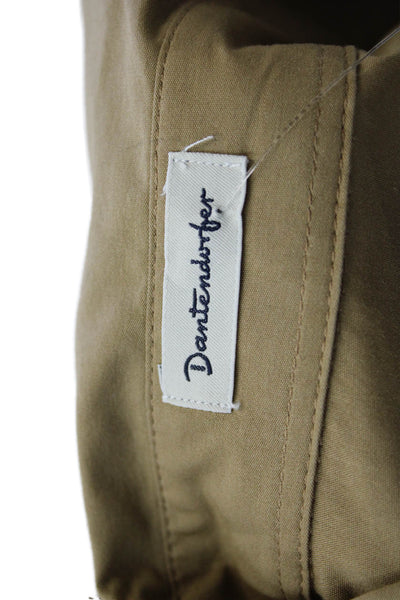 Dantendorfer Womens Cotton 3/4 Sleeve Waist Tied Shirt Dress Beige Size EUR 40