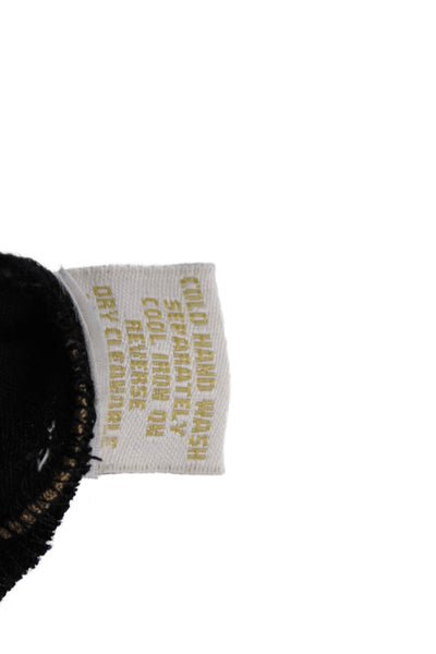 Rose And Rose Womens Cotton Floral Embroidered Long Sleeve Blouse Black Size S