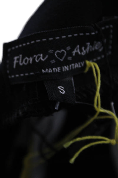 Flora Ashley Womens Sequined Stretch High-Rise Tapered Pants Black Size S