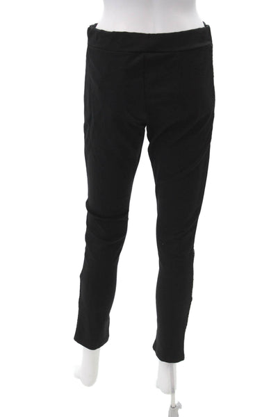 Flora Ashley Womens Sequined Stretch High-Rise Tapered Pants Black Size XS