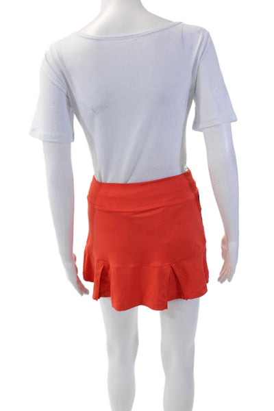 Nike Womens Pull On Layered Active Skort Skirt Solid Orange Size XS