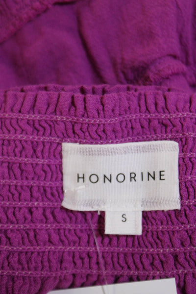Honorine Womens Cotton Ruffle Layered Mini Lucia Skirt Petunia Size Small