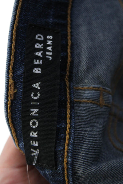 Veronica Beard Womens Cotton Zip Button Skinny Leg Denim Jeans Blue Size EUR 26