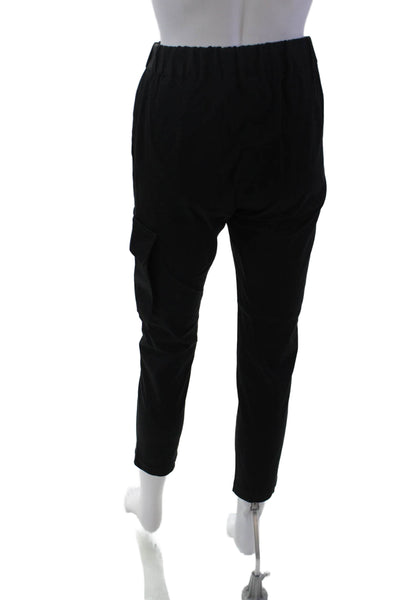 Lis Lareida Womens Elastic Waistband Slim Cut Trouser Pants Black Size FR 34