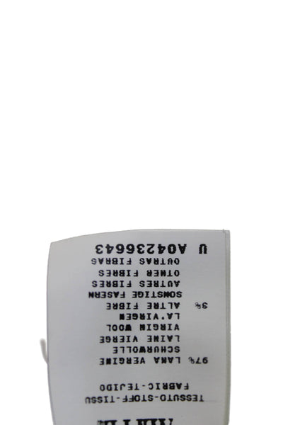 Alberta Ferretti Womens Wool Ruched Scoop Neck Bodycon Dress Gray Size 4