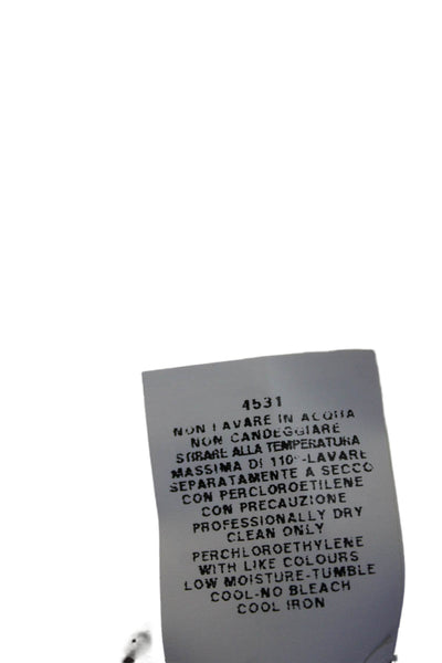 Alberta Ferretti Womens Wool Ruched Scoop Neck Bodycon Dress Gray Size 4